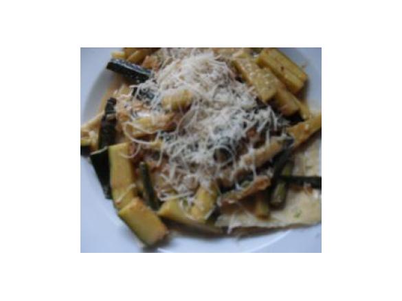 Ziegenkäse-Ravioli mit Zucchini