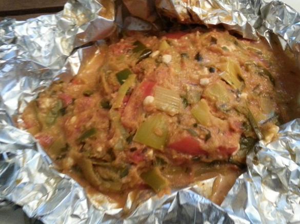  Gedämpftes Schollenfilet unter Gemüsehaube