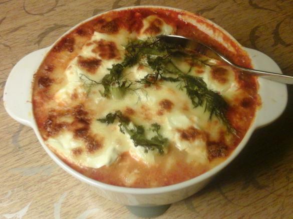 Gratinierter Fenchel mit Gehacktem