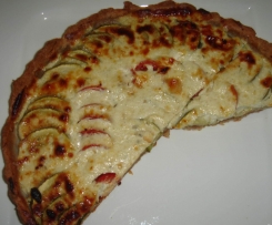 Quiche mit Zuchini und Tomaten