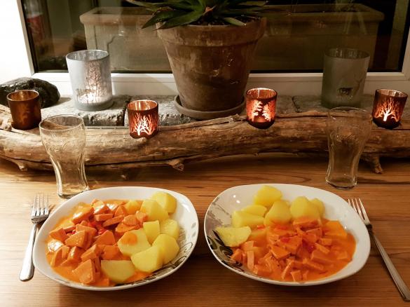 Würstchengulasch mit Kartoffeln