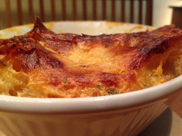 Variation Nudel-Schinken-Gratin