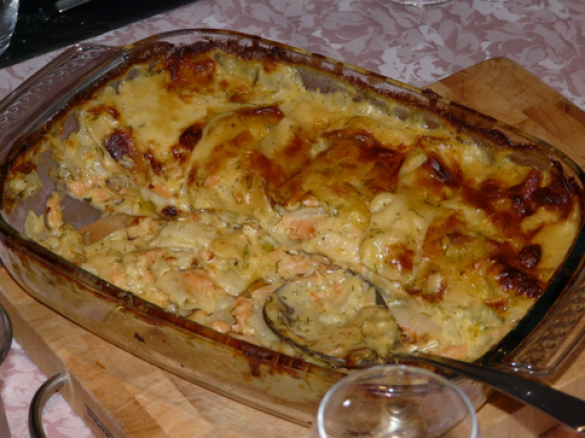 KOHLRABI-RÄUCHERLACHS-LASAGNE
