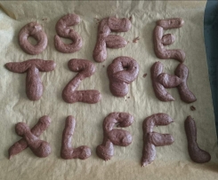 Buchstabenkekse, knusprig