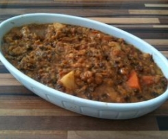 Linsen mit Lamm (Lamm Dhansak)