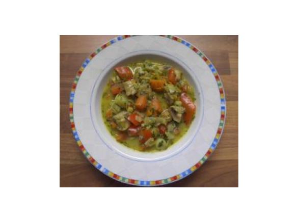 Vegan/ Lauchcurry mit Pilzen