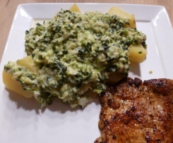 Rahmwirsing in Schinkensauce und Kartoffeln