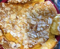 Käsekuchen mit weißer Schokolade