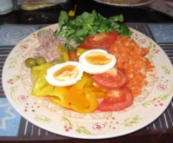 Diätrezept: Nizza-Salat / Paprika-Salat mit Ei