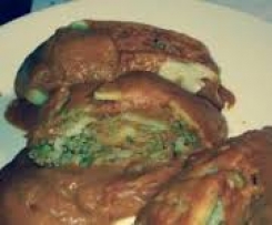 Hackfleisch-Nudelrolle mit Paprika,Bohnen und Feta *lecker*