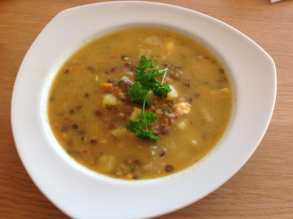 Bunte Linsensuppe, vegetarisch