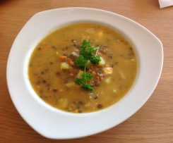 Bunte Linsensuppe, vegetarisch