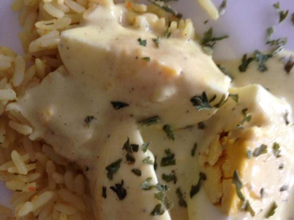 Eier in Curry-Sauce (Verwertung von Ostereier)