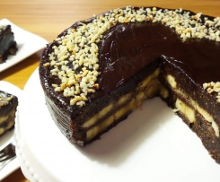 Schoko-Banane Rohkost Torte Vegan