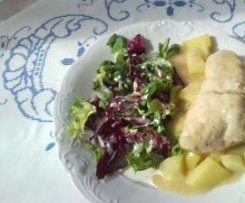 ww Hähnchen mit westfl. Zwiebelsauce