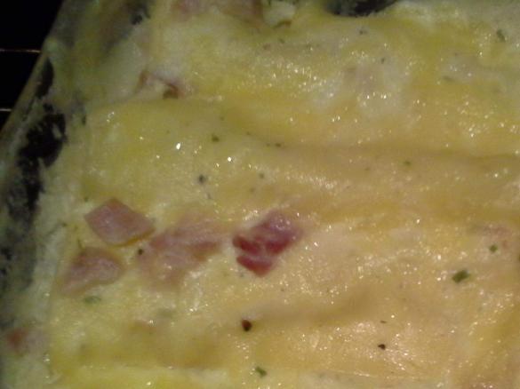 Spargel-Schinken-Cannelonie Auflauf
