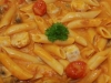All-In-One Hähnchenbrust und Nudeln in einer Schinken-Champignon-Weißwein-Tomatenrahmsauce