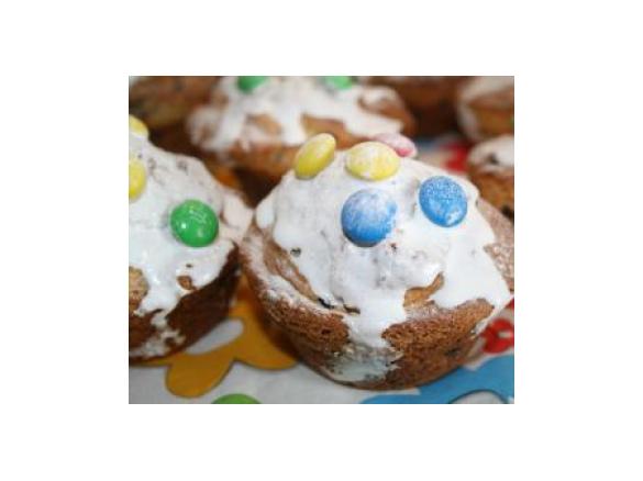 Joghurt-Schokostreusel-Muffins mit Smarties