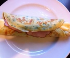 Variation von Spargelpfannkuchen