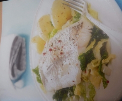 Gedünsteter Zander auf Wirsing