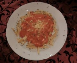 Penne mit Kürbissahnesoße