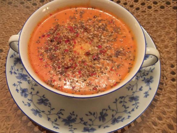 Paleo - Variation von Schnelle Cremige Tomaten-Kokossuppe