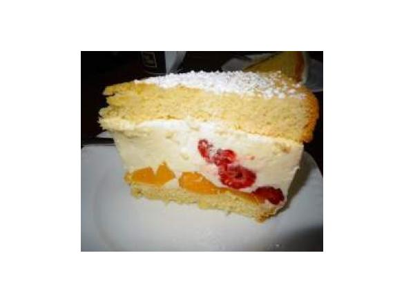 Pfirsich-Melba-Quarktorte