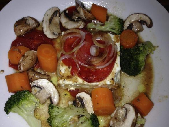 Schafskäse im Varoma mit Gemüse (besser als auf dem Grill)