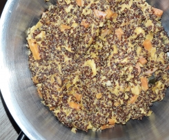 cremiges Quinoa mit Gemüse und Tofu (vegan)