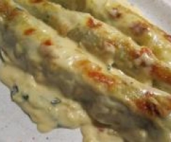 Gratinierte Spinat-Lachs-Cannelloni