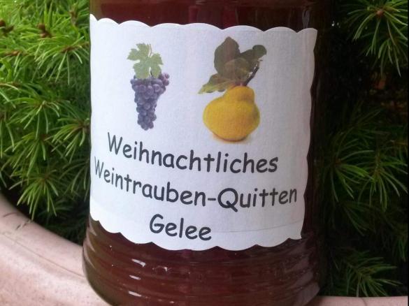 Weihnachtliches Weintrauben-Quittengelee