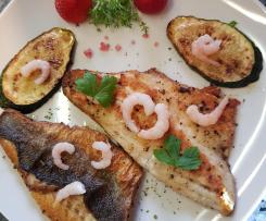 Gerrys Fischfilets in Knoblauch-Vanille-Butter mit Wildreis