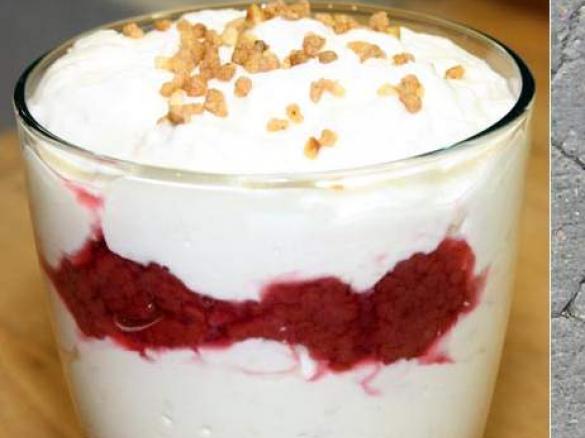 Raffaello Quark Creme mit Himberren