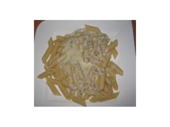 Zucchinisahnekäsesauce mit Landjägern