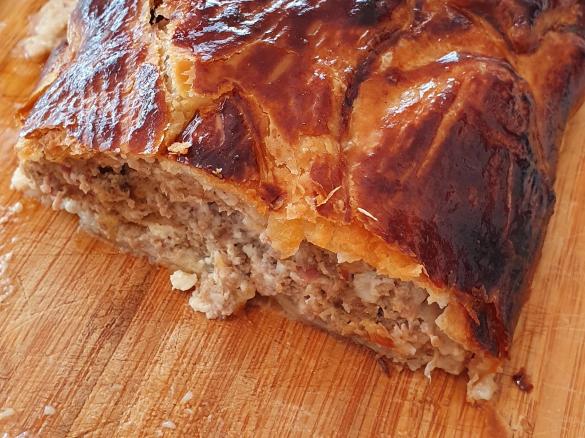 Hackbraten in Blätterteig