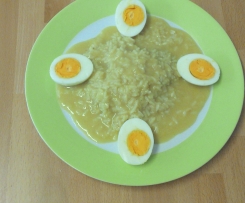 Reis mit Eier in Senfsoße / Senfsauce