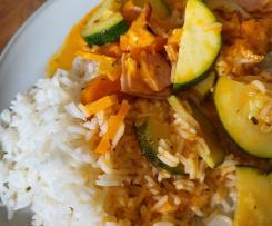 Gemüse in Tomatenrahmsauce