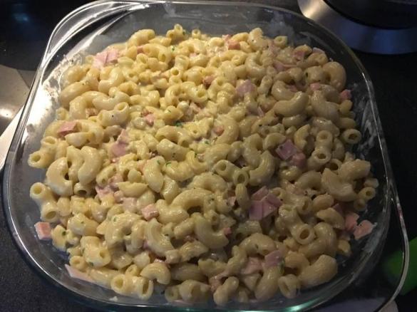 Schinkennudeln überbacken ohne Ei