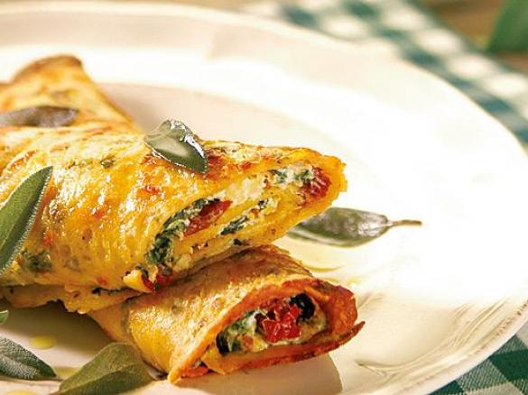 Gefüllte Ricotta-Pfannkuchen