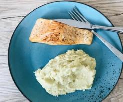 Blumenkohlpüree Low Carb mit (oder ohne) Wasabi