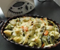 Maultaschen-Gemüseauflauf