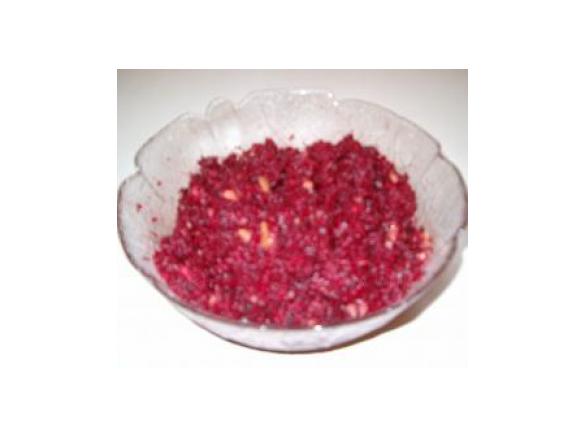 Variation von roher Rote Beete Salat