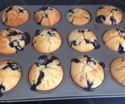 Buttermilch-Blaubeer-Muffins