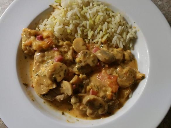 WW-Variation von Schweinefiletpfanne mit Champignons, 13 SP