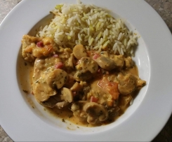 WW-Variation von Schweinefiletpfanne mit Champignons, 13 SP