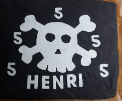 Piratenfahne (Anfängertauglicher Motivkuchen vom Blech für den Kindergeburtstag)