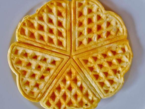 Herzwaffeln (Haferflocken, Apfel, Stevia)