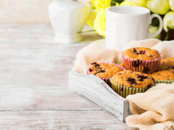 Blaubeer Muffins mit Schwarztee