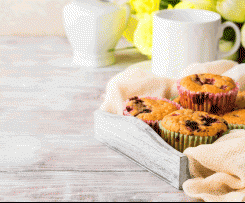 Blaubeer Muffins mit Schwarztee