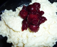Milchreis " karibisch " mit Kirschsauce